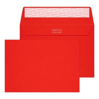Wallet Peel and Seal Fire Engine Red 4 1/2 x 6 3/8 80 lbs