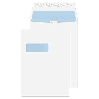 Gusset Pocket Peel and Seal Window Ultra White Wove 9 x 12 1/2x25 95 lbs