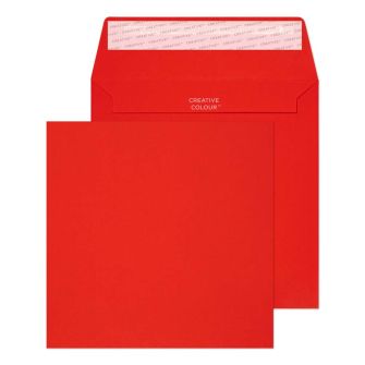 Square Wallet Peel and Seal Fire Engine Red 160x160 80 lbs