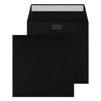 Wallet Peel and Seal Jet Black 6 1/8 x 6 1/8 80 lbs Envelopes
