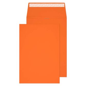 Gusset Pocket Peel and Seal Pumpkin Orange 9 x 12 1/2x25 95 lbs