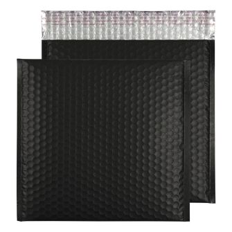 Metallic Bubble Padded Wallet Peel and Seal Matt Charcoal Black BX100 10 5/8 x 10 5/8
