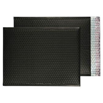 Padded Bubble Pocket Peel and Seal Charcoal Black 12 3/4 x 17 3/4