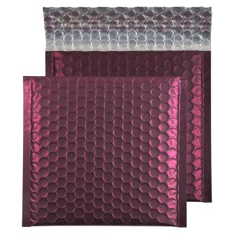 Metallic Bubble Padded Wallet Peel and Seal Mulled Wine BX100 6 1/4 x 6 1/4