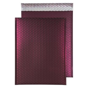 Metallic Bubble Padded Pocket Peel and Seal Mulled Wine BX50 12 3/4 x 17 3/4