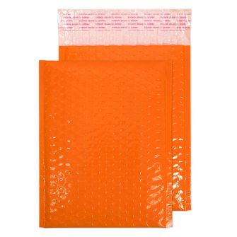 Neon Gloss Padded Pocket Peel and Seal Orange BX100 7 x 9 7/8