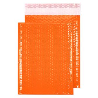Neon Gloss Padded Pocket Peel and Seal Orange BX100 9 1/2 x 13 3/8