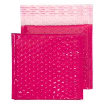 Neon Gloss Padded Wallet Peel and Seal Pink BX100 6 1/4 x 6 1/4