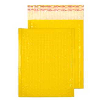 Neon Gloss Padded Pocket Peel and Seal Yellow BX100 7 x 9 7/8