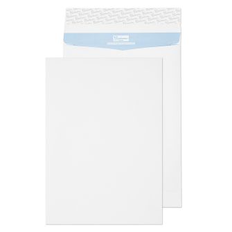 Tear Resistant Gusset Pocket Peel and Seal White 12 x 16 x 2 80 lbs