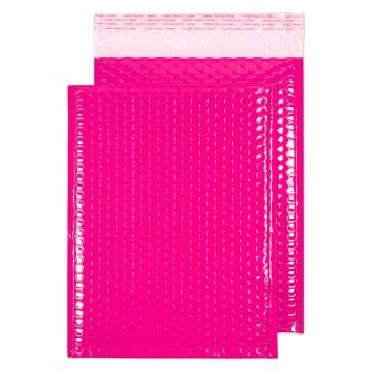 Neon Gloss Padded Pocket Peel and Seal Pink BX100 9 1/2 x 13 3/8