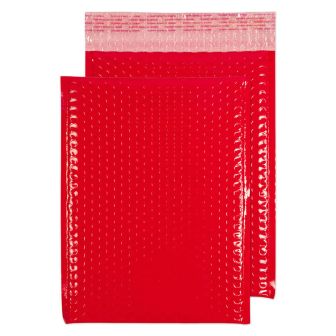 Neon Gloss Padded Pocket Peel and Seal Red BX100 9 1/2 x 13 3/8