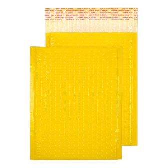 Neon Gloss Padded Pocket Peel and Seal Yellow BX100 7 x 9 7/8